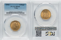 Republic gold 5 Pesos 1916 MS64 PCGS, Philadelphia mint, KM19, Fr-4. HID09801242017 © 2022 Heritage Auctions | All Rights Reserved