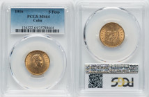 Republic gold 5 Pesos 1916 MS64 PCGS, Philadelphia mint, KM19, Fr-4. HID09801242017 © 2022 Heritage Auctions | All Rights Reserved
