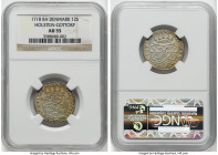 Schleswig-Holstein-Gottorp-Rendsborg. Frederik IV Pair of Certified 12 Skilling 1718-BH NGC, Rendsburg mint, KM6. Includes (1) AU55 and (1) VF30. HID0...