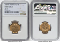 Republic gold 10 Sucres 1900-JM AU55 NGC, Birmingham mint, KM56, Fr-10. HID09801242017 © 2022 Heritage Auctions | All Rights Reserved