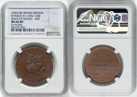 Louis Philippe I bronze "Kings of France - Charles IV (1294-1328)" Medal ND (1830-1848) MS66 Brown NGC, Paris mint. Edge: Hand. By Caque. Crowned bust...