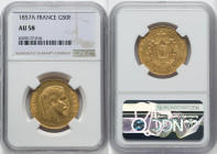 Napoleon III gold 50 Francs 1857-A AU58 NGC, Paris mint, KM785.1, Fr-547. HID09801242017 © 2022 Heritage Auctions | All Rights Reserved