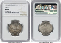 Lübeck. Free City 2 Mark 1901-A MS65 NGC, Berlin mint, KM210. HID09801242017 © 2022 Heritage Auctions | All Rights Reserved