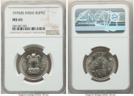 Republic Rupee 1970-(B) MS65 NGC, Bombay mint, KM75.2. Cartwheel luster and bright untoned fields. HID09801242017 © 2022 Heritage Auctions | All Right...