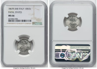 Papal States. Pius IX 10 Soldi Anno XXII (1867)-R MS66 NGC, Rome mint, KM1376. HID09801242017 © 2022 Heritage Auctions | All Rights Reserved