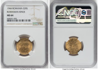 Mihai I gold "Romanian Kings" 20 Lei 1944 MS64 NGC, KM-XM13. HID09801242017 © 2022 Heritage Auctions | All Rights Reserved