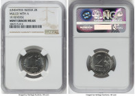 Russian Federation Mint Error - 2 Roubles Muled to Rouble ND (1997-1999) MS66 NGC, KM-Y604 (1 Rouble), KM-Y605 (2 Roubles). HID09801242017 © 2022 Heri...