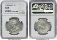 British Colony. George V Dollar 1919 MS62 NGC, Bombay mint, KM33. HID09801242017 © 2022 Heritage Auctions | All Rights Reserved