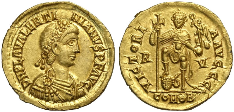 Romane Imperiali, Valentiniano III (425-455), Solido (Ravenna), RIC-2018 Coe-19,...
