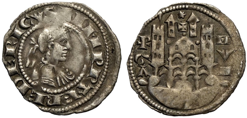 Bergamo, Comune a nome di Federico II (Sec. XIII-XIV), Denaro planeto, MIR-18 CN...