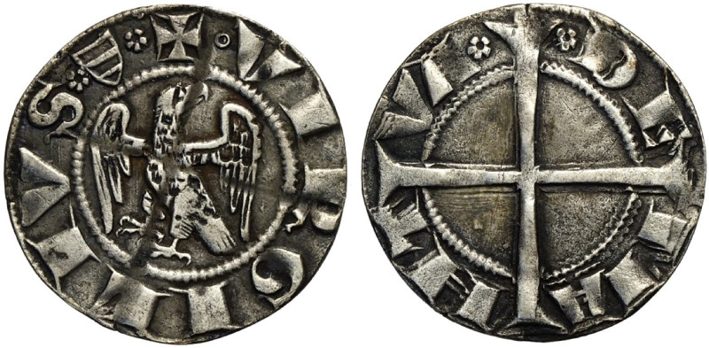 Mantova, Luigi (1328-1360) o Guido Gonzaga (1360-1369), Aquilino, RR MIR-371 CNI...