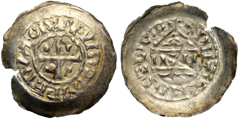 Milano, Guido da Spoleto (891-894), Denaro di stampo largo, RRR MIR-16 CNI-6/9, ...