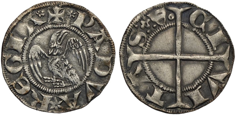 Padova, Ulrich Walsee (1320-1321), Grosso Aquilino, MIR-207 CNI-1/18 simboli in ...