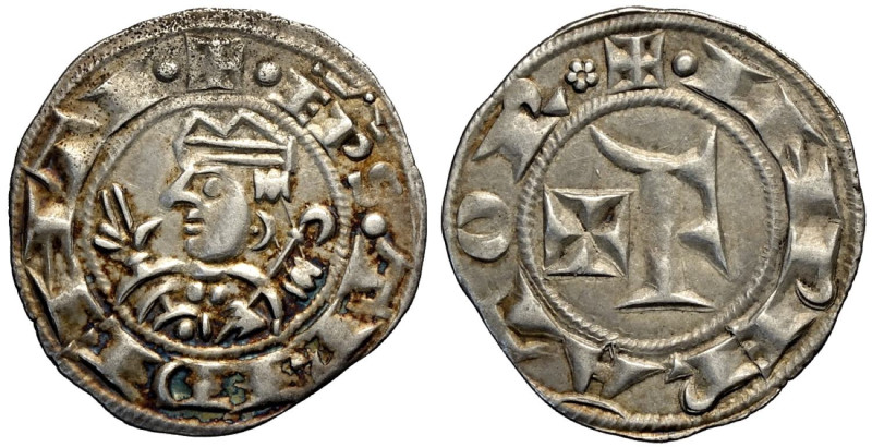 Trento, Egnone d'Appiano Vescovo (1255-1273), Grosso, Rara MIR-242 CNI-1-27, Ag ...