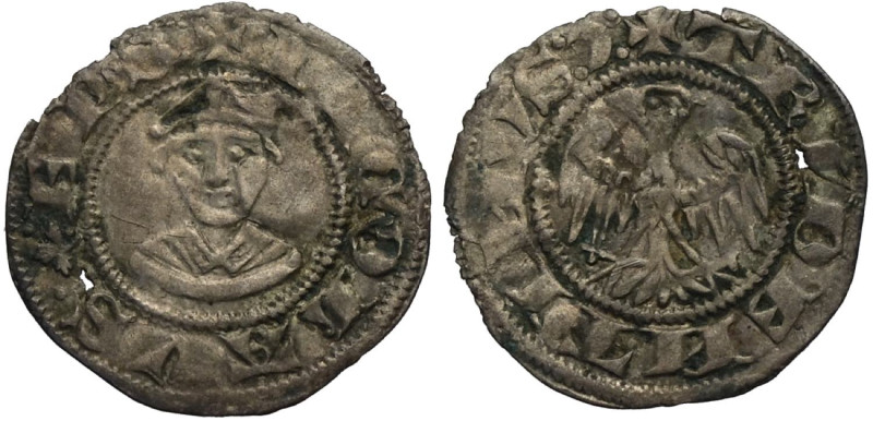 Trento, Nicolò da Bruna (1338-1347), Quarto di Grosso, Rara MIR-246 CNI-4/16, Mi...