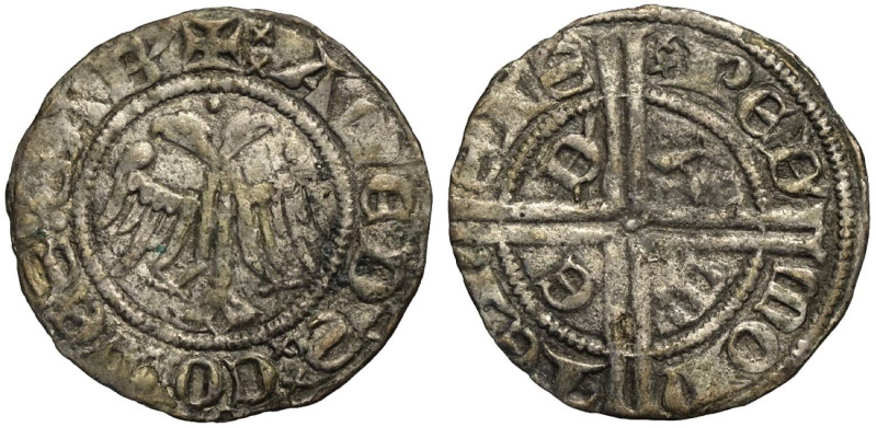 Savoia, Amedeo V (1285-1323), Grosso di Piemonte, Rara MIR-45b Bia-37d, Ag mm 22...