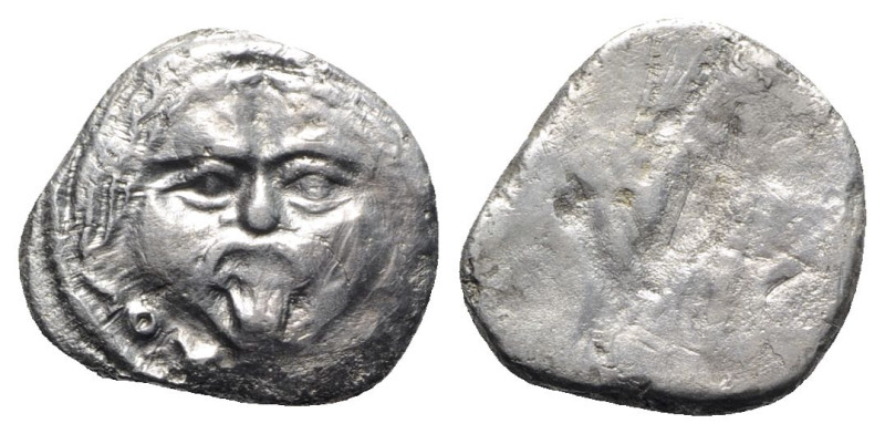 Etruria, Populonia, c. 3rd century BC. AR 20 Asses (20mm, 7.30g). Diademed facin...