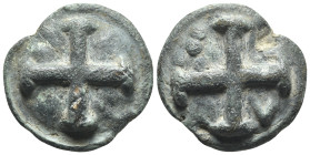Northern Apulia, Luceria, c. 220 BC. Cast Æ Quincunx (34mm, 43.06g). Wheel with four spokes; five pellets above, L below. R/ Wheel with four spokes. V...