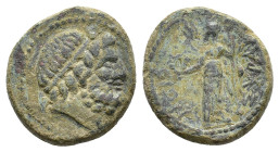 Sicily, Syracuse. Roman rule, after 212 BC. Æ (18mm, 6.97g). Male head r., wearing tainia. R/ Isis standing slightly l., holding wreath and staff. CNS...