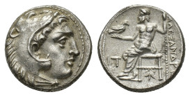 Kings of Macedon, Philip III Arrhidaios (323-317 BC). AR Drachm (16mm, 4.20g). In the name and types of Alexander III. Sardes, c. 322-319/8 BC. Head o...