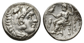 Kings of Macedon, Antigonos I Monophthalmos (Strategos of Asia, 320-306/5 BC, or king, 306/5-301 BC). AR Drachm (16mm, 4.28g). In the name and types o...