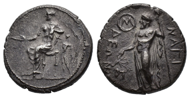 Cilicia, Nagidos, c. 380-360 BC. AR Stater (23mm, 10.21g). Aphrodite seated l., ...