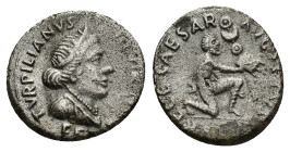 Augustus (27 BC-AD 14). AR Denarius (17mm, 3.70g). Rome, P. Petronius Turpilianus, moneyer, c. 19 BC. Diademed and draped bust of Feronia r. R/ Armeni...