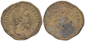 Commodus (177-192). Æ Sestertius (33mm, 23.17g, 12h). Rome, AD 185. Laureate head r. R/ Commodus standing l., sacrificing over lighted tripod. RIC III...