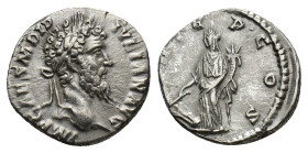 Didius Julianus (AD 193). AR Denarius (17mm, 3.23g). Rome. Laureate head r. R/ Fortuna standing l., holding rudder on globe and cornucopia. RIC IV 2; ...