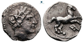 Sicily. Akragas. Punic occupation circa 213-211 BC. 1/8 Shekel AR