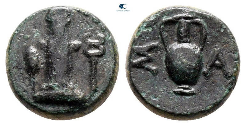 The Thracian Chersonese. Sestos circa 300 BC. 
Bronze Æ

10 mm, 1,34 g

Her...
