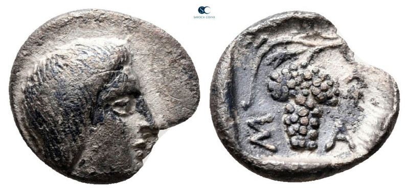 Kings of Thrace. Saratokos 444-424 BC. 
Trihemiobol AR

10 mm, 0,70 g

Youn...