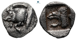 Mysia. Kyzikos circa 475-450 BC. Diobol AR