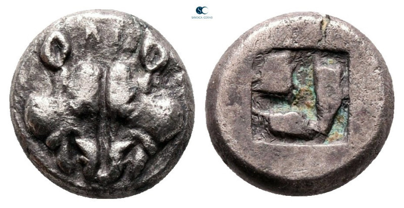 Lesbos. Unattributed Koinon mint circa 500-450 BC. 
1/12 Stater BI

10 mm, 1,...