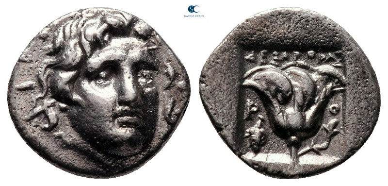 Islands off Caria. Rhodos circa 170-150 BC. 
Plinthophoric Drachm AR

12 mm, ...