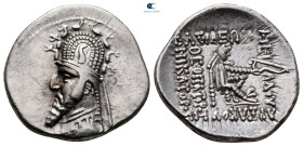 Kings of Parthia. Rhagae. Sinatrukes 93-69 BC. Drachm AR