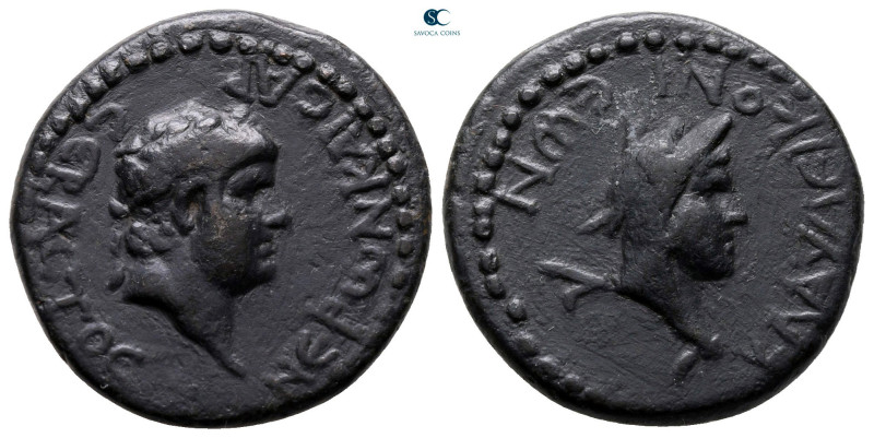 Lykaonia. Iconium (as Claudiconium). Nero AD 54-68. 
Bronze Æ

21 mm, 6,45 g...
