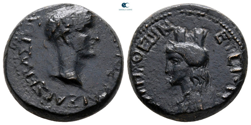 Galatia. Koinon of Galatia. Tiberius AD 14-37. 
Bronze Æ

19 mm, 6,79 g

[T...