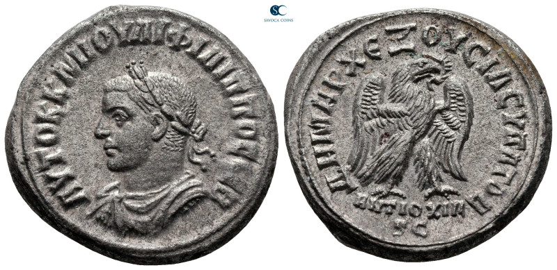 Seleucis and Pieria. Antioch. Philip II AD 247-249. 
Billon-Tetradrachm

27 m...