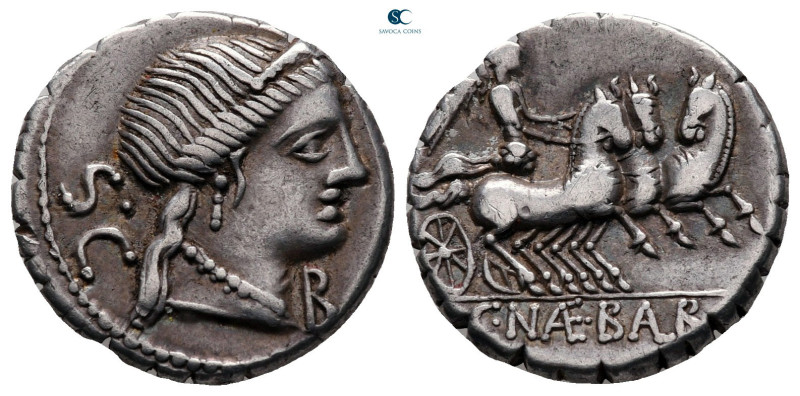 C. Naevius Balbus 79 BC. Rome
Serrate Denarius AR

17 mm, 3,79 g

Diademed ...