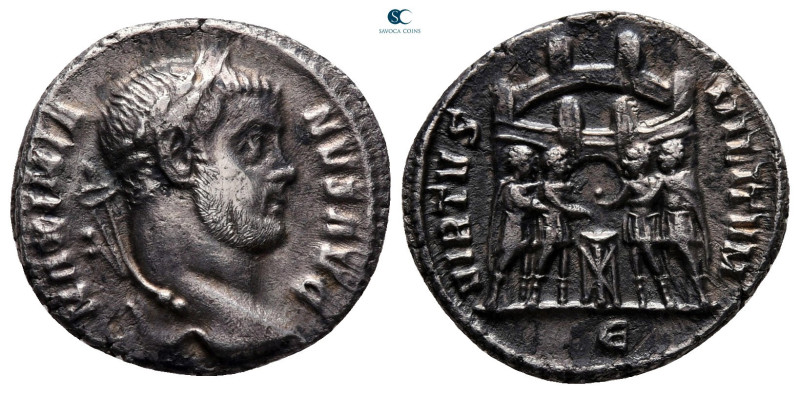 Maximianus Herculius AD 286-305. Rome
Argenteus AR

17 mm, 2,95 g

MAXIMIAN...