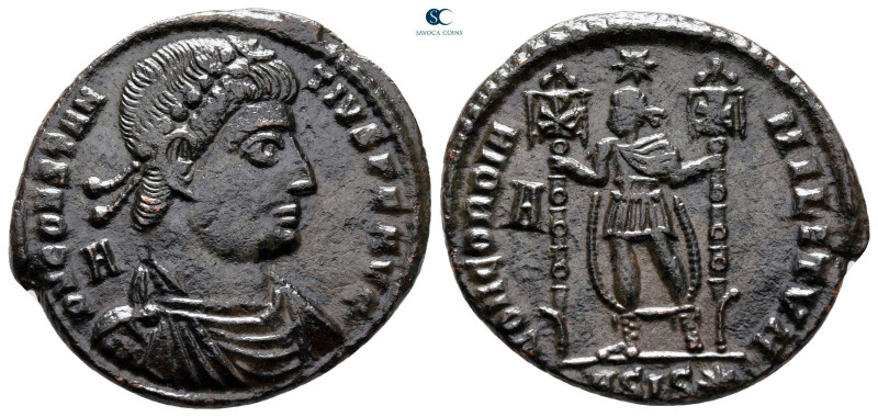 Constantius II AD 337-361. Siscia
Follis Æ

25 mm, 5,06 g

D N CONSTANTIVS ...