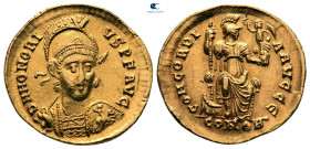 Honorius AD 393-423. Constantinople. Solidus AV