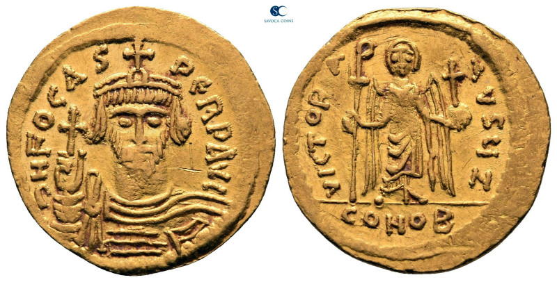 Phocas AD 602-610. Constantinople
Solidus AV

21 mm, 4,40 g

∂ N FOCAS PЄRP...