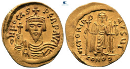 Phocas AD 602-610. Constantinople. Solidus AV