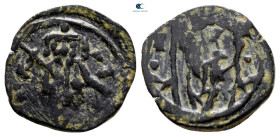 John VII Palaeologus, regent AD 1399-1402. Constantinople. Follaro Æ