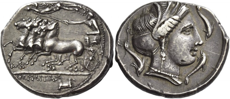 The Carthaginians in Italy, Sicily and North Africa. Tetradrachm, Thermae Himere...