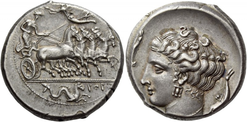 The Carthaginians in Italy, Sicily and North Africa. Tetradrachm, Panormus as Zy...