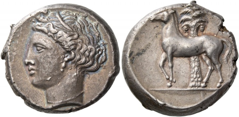 The Carthaginians in Italy, Sicily and North Africa. Tetradrachm, uncertain mint...
