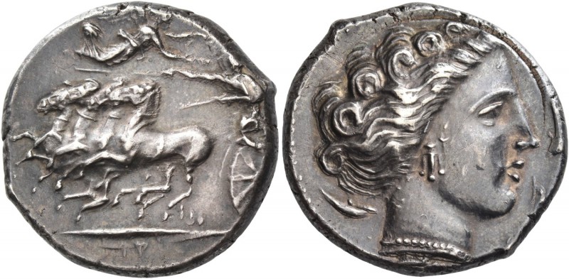 The Carthaginians in Italy, Sicily and North Africa. Tetradrachm, Ršmlqrt mint (...